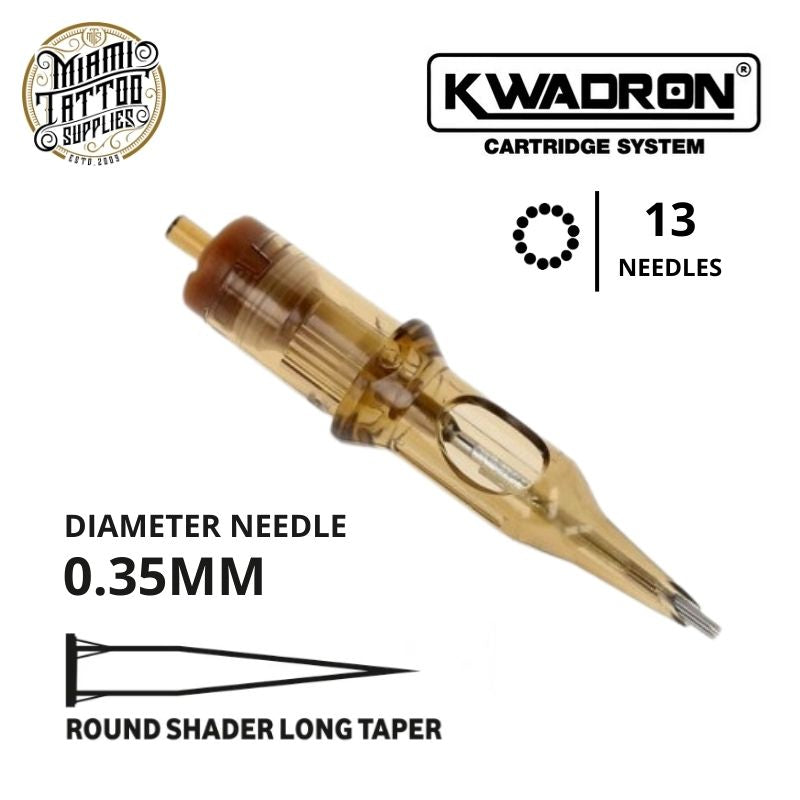 Kwadron Tattoo Cartridge Needle 13RS - #12 Diameter - Long Taper