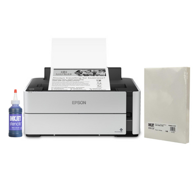 Epson EcoTank ET-M1170 Printer Bundle + Inkjet Ink + 500 Sheets of Special Inkjet Paper