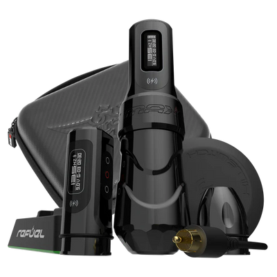 Flux Max Wireless Tattoo Machine - Ultra Bundle - Stealth - 1 Powerbolt II and 1 Powerbolt II+