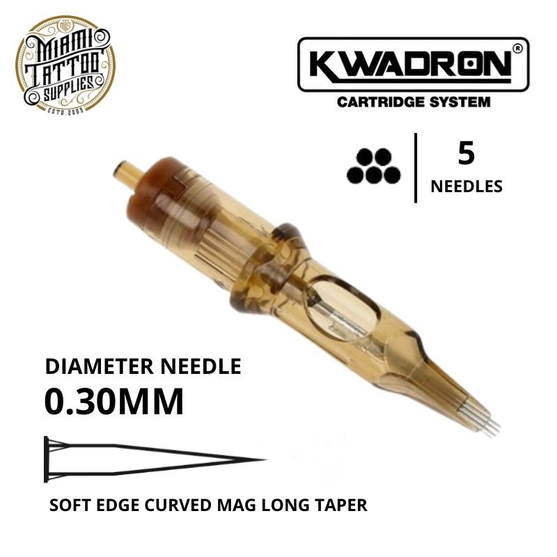 Kwadron Tattoo Cartridge Needle 5SEM - #10 Diameter - Long Taper