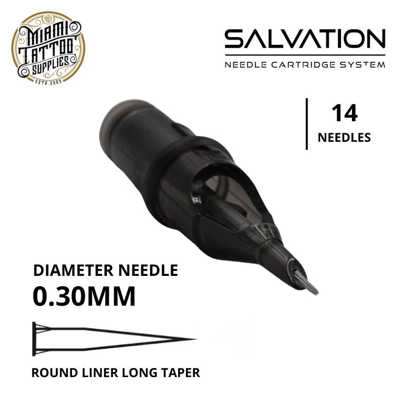 Salvation Cartridge Tattoo Needles 14RL - #10 Diameter - Long Tape