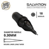 Salvation Cartridge Tattoo Needles 18RL - #10 Diameter - Long Tape