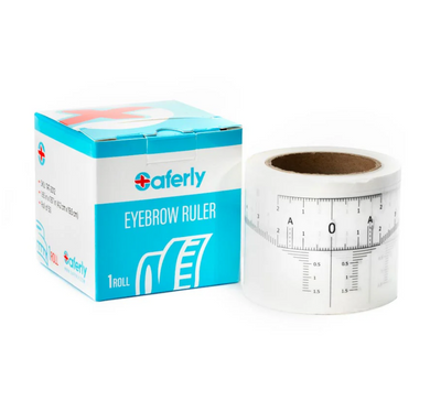 Saferly Disposable Eyebrow Ruler Stickers - Roll of 50