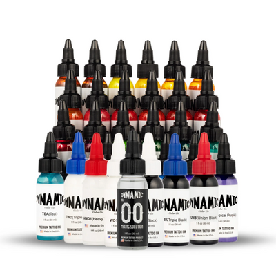 Dynamic Master Collection Tattoo Ink 31 Color Set - 1 oz Bottles