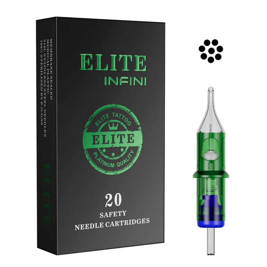 ELITE INFINI Tattoo Needle Cartridges - Round Shader (20pcs)