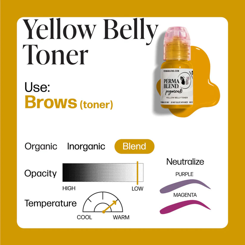 Perma Blend - Corrector tónico de vientre amarillo 1/2 oz