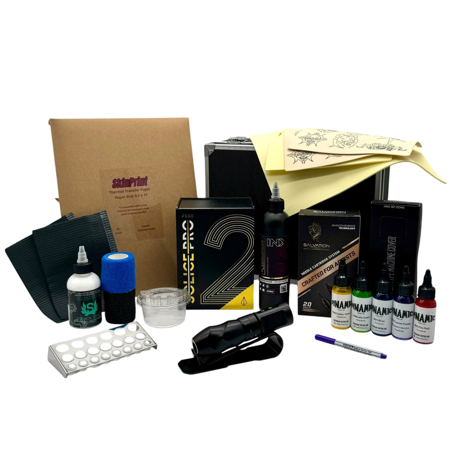 Tattoo Kit | Peak Solice Pro II Adjustable Wireless Power Pen Set