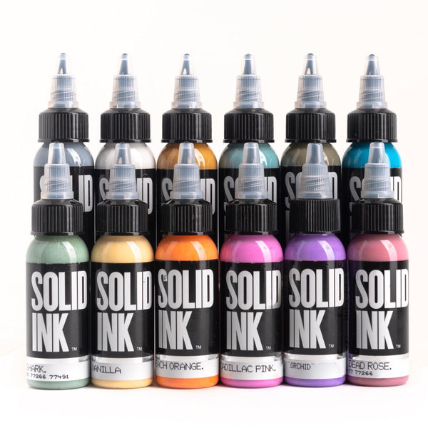 Solid Ink Tattoo 12 Color Spectrum Set popular 1oz Bottles